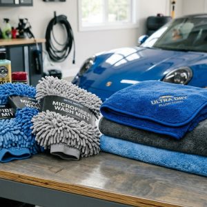 Microfiber Wash Mitt & Drying Towel Kit